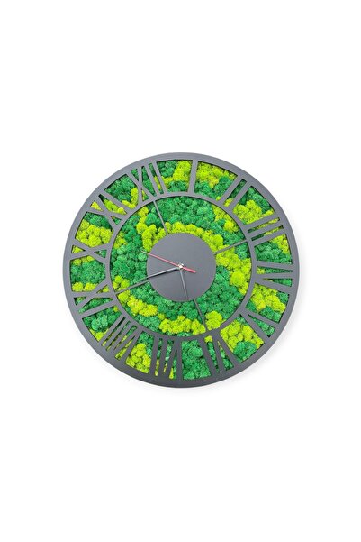 OEM Wall clock with stabilized lichens 40cm – modern and unique decoration