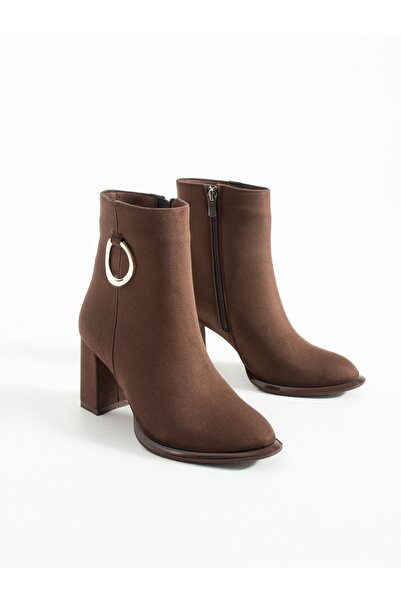 ALEMDAR AYAKKABI FUGA Kahve Süet Toka Detaylı Kadın Bot