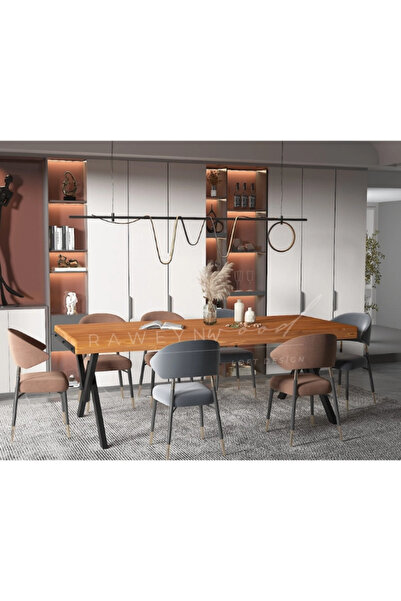 raweyn Cissus Doğal Ahşap Yemek Masası - 85x230