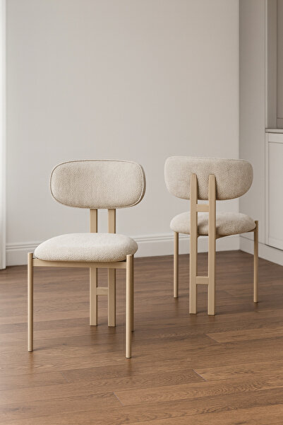 PLASMOB 2' li Mutfak Sandalyesi Salon Sandalyesi Plas Model-Capiçino