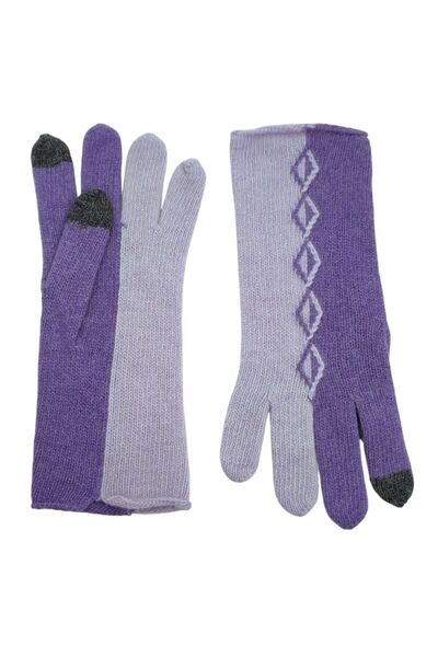 AXE SPORTSWEAR Women's Winter Soft Textured Argyle Pattern Knitwear Knitted Gloves