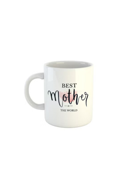 Dörtel Tedarik World's Best Mom Printed Porcelain Mug