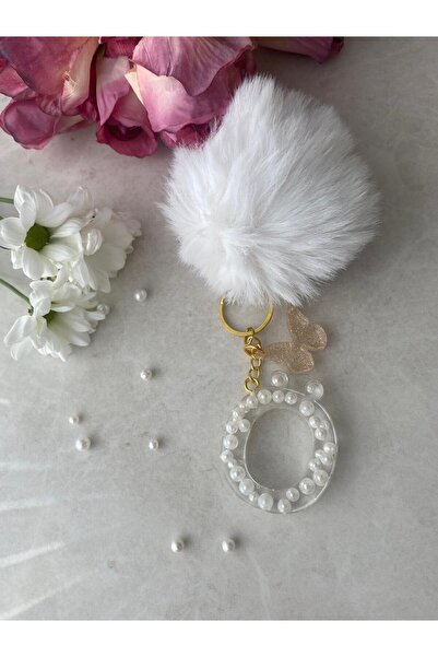 Bellinzona Ö Буква Pearl Подробен ключодържател и талисман [с опция за помпон]