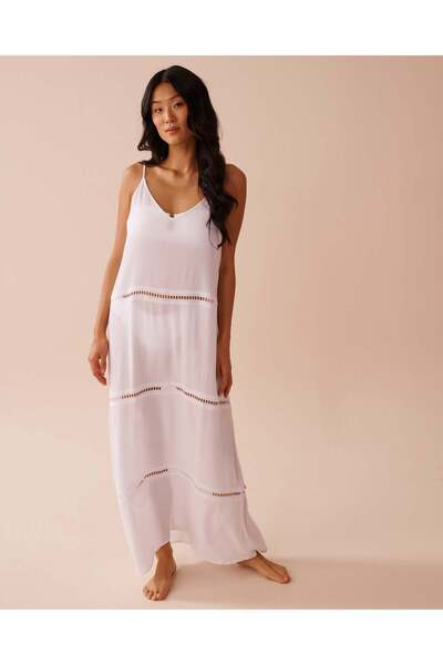 La Vie en Rose Gauze Layered Long Dress