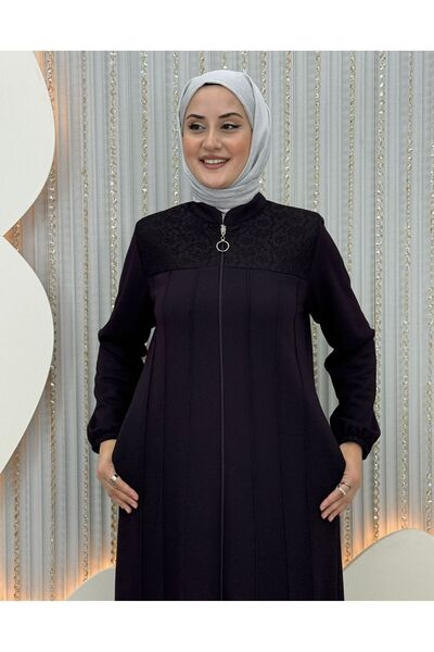 QUAWEAR Φορέα με λαιμόκοψη με πλαϊνές τσέπες και λεπτομέρεια από δαντέλα με φερμουάρ