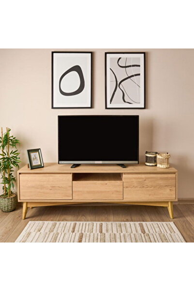 Just Home Newham Tv Ünitesi - Karina Meşe / Natürel - 53x43x170 cm