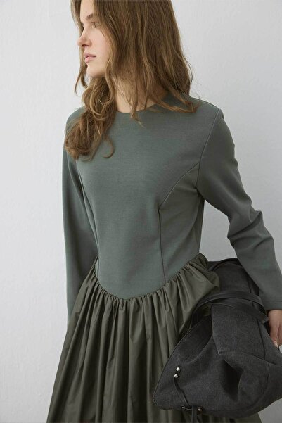 Hooopstore Balloon Form Skirted Island Tea Dress