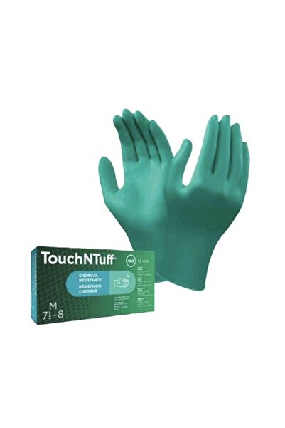 ANSELL Gıda Uyumlu Yeşil Nitril Pudrasız Kullan At Muayene Eldiveni 92-600 - 100 adet - Antistatik 8