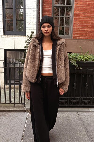 Bershka Suni kürk efektli ceket