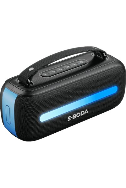 E-BODA The Vibe 220 Portable Speaker, USB, Bluetooth 5.3, 24 W, FM Radio, Black