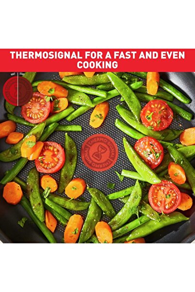 TEFAL Super Cook 7-piece non-stick cookware set (24cm frying pan, 18cm pot with lid, slotted spatula