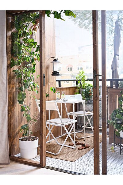 IKEA Outdoor, Table, white, 50 x 44 cm