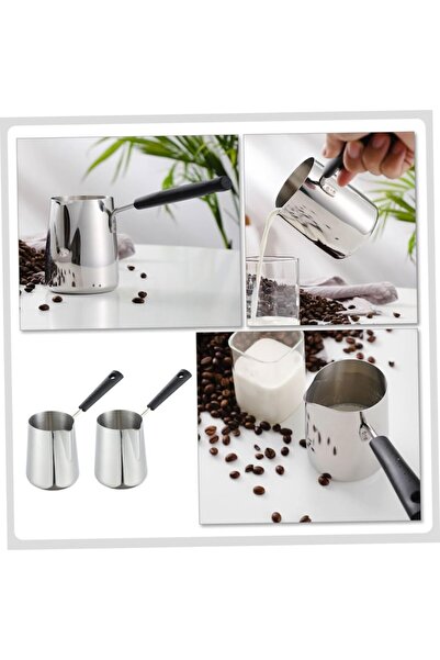 Aurov ®   Ibric din oțel inoxidabil, cu mâner, 1000 ml, ușor de curățat, pentru cafea turcească