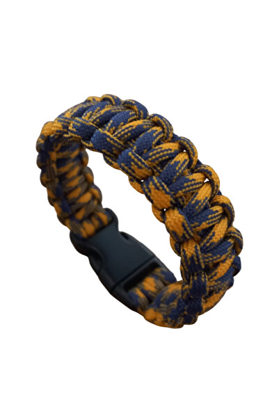 PARACORD من Bileklik للرجال باللون البرتقالي والأزرق الداكن 1