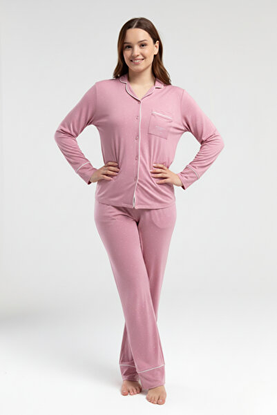 Pierre Cardin Women's Full Button Shirt Collar Polka Dot 2-Piece Pajama Set Vr.11.P89.C86.Y01