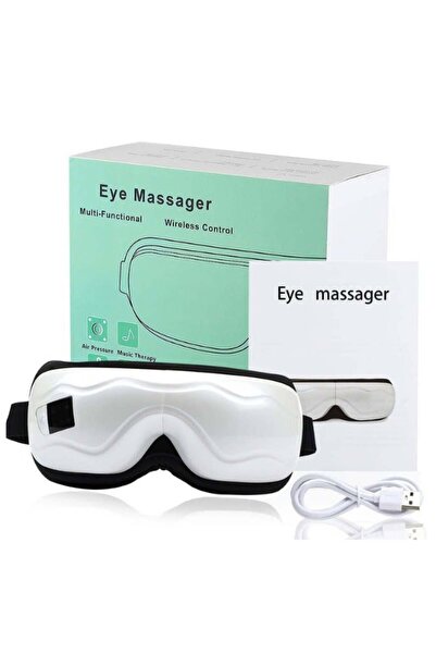 TERRION Eye Massager with Air, Music Therapy, Wireless Control, White