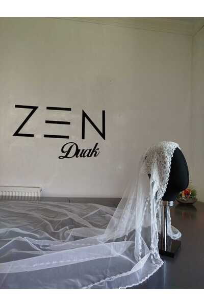 ZEN DUVAK Kırık Beyaz Nakışlı Gelin Duvağı