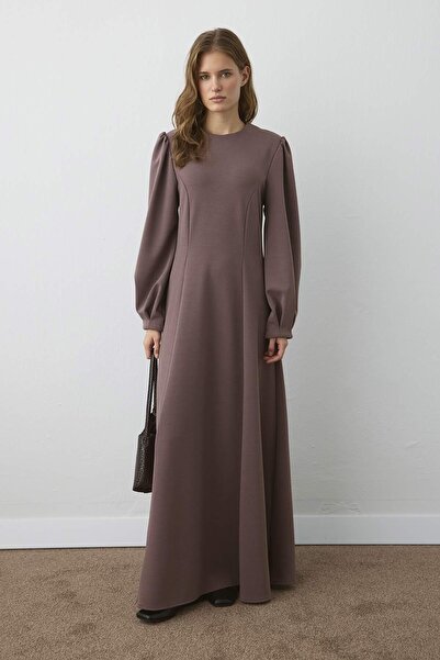 Hooopstore Premium Belden Lilac Dress with Sitting Detail at the Waist