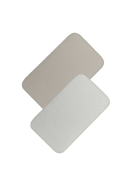 Lionelo Bamboo Fitted Sheets Set 80x42 cm (White/Beige)