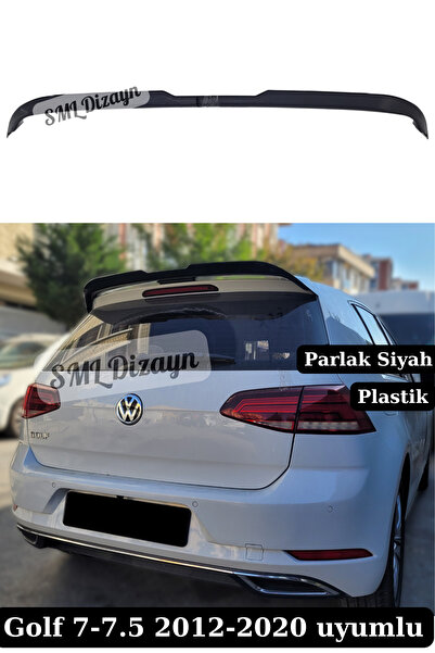 SML Dizayn Golf 7-7.5 R Line Spoiler Spoyler 2012-2020 Parlak Siyah Plastik