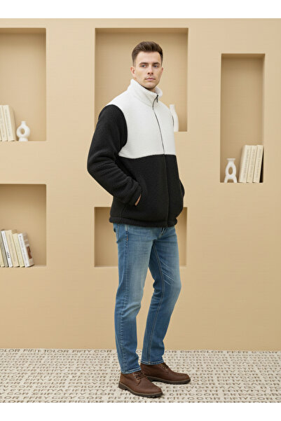 VİPER Unisex, Μαύρο-Λευκό, Χρωματιστό, Με φερμουάρ, Όρθιος γιακάς, Σέρπα, Φλις, Μπουφάν