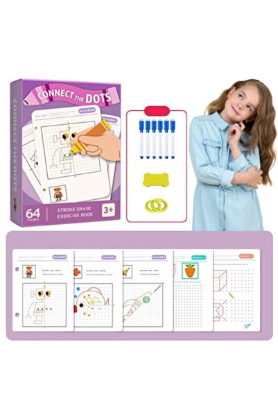 Aurov Caiet Educativ Reutilizabil Montessori Aurov®, Uneste punctele – Simetr...