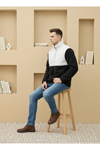 VİPER Unisex, Μαύρο-Λευκό, Χρωματιστό, Με φερμουάρ, Όρθιος γιακάς, Σέρπα, Φλις, Μπουφάν