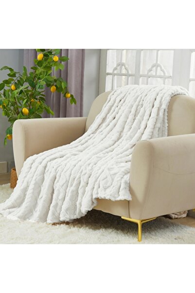LYCENXI Blanket, 127x152 cm, White, Fleece