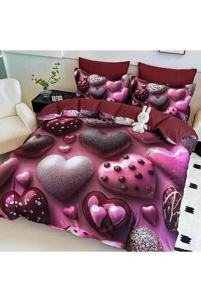 JOJO HOME 5D bedding, digital print, 6 pieces, fitted sheet, Candy