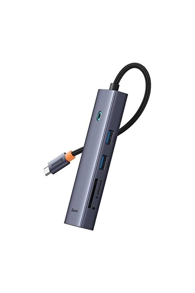Baseus Hub UltraJoy Type-C (HDMI, 2x USB, USB-C, RJ45, SD, TF) - Gri Spațial