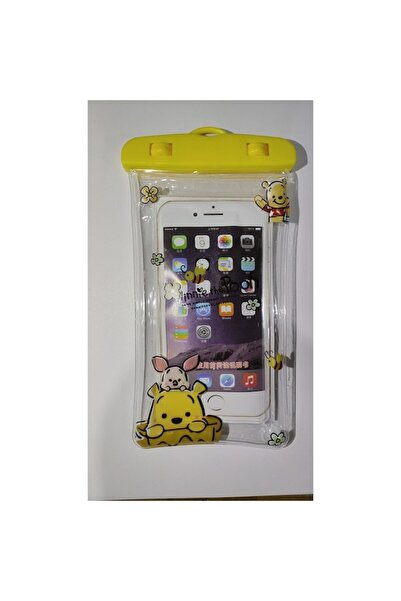 SOFAL Kids Waterproof, Snowproof Universal Phone/Documents Pouch with Cord, Bear, Yellow