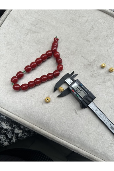 KAZZAZE Tesbih Malzemesi Gümüş Kazaziye El Örmesi Büyük Boy 8 X 10,3 MM Kazaz...