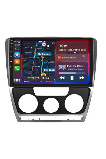 NavStore Navigatie Android Dedicata Skoda Octavia 2 (2004 - 2013), 10Inch, 4Gb Ram, 64Gb Stocare, Carplay