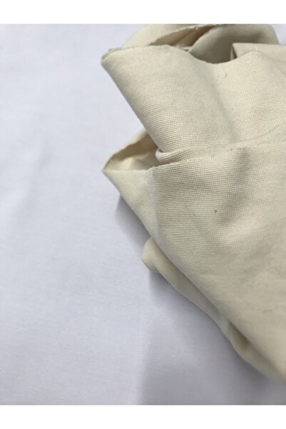 Yiğit Kumaş Cream Thin Ribbed Fabric, Piece 85X170 cm