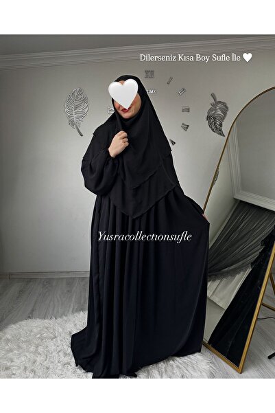 Yüsra Collection Σετ Ayrobin με φόρεμα και κοντό σουφλέ 2 τεμαχίων