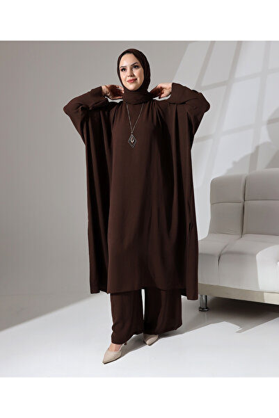 Berel Moda Σετ Aerobin Zühre με σάλι, δώρο και μπλούζα με μανίκια νυχτερίδας