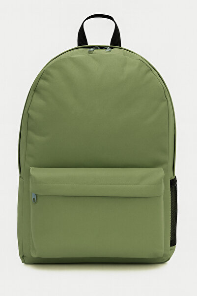 KAFF Khaki Unisex Functional School Daily Backpack with Laptop Compartment and Strap Attachment -2086Plcan