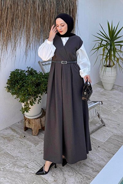 lamelif Pile Detailed Belted Gilet Anthracite