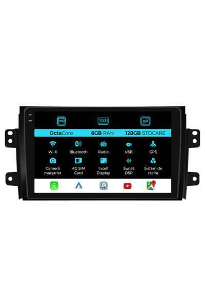 NavStore Navigatie Dedicata Suzuki SX4 (2006-2012), 9Inch 6Gb Ram, 128Gb Stoc...