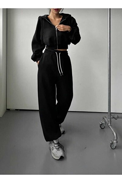 blackbonds 3iplik crop eşofman takımı