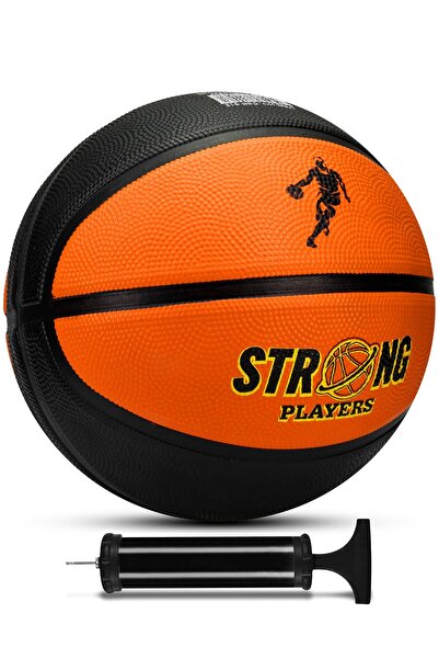 Telvesse Strong Basketbol Topu Pompalı Full Kauçuk Dayanıklı Deep Channel Kab...