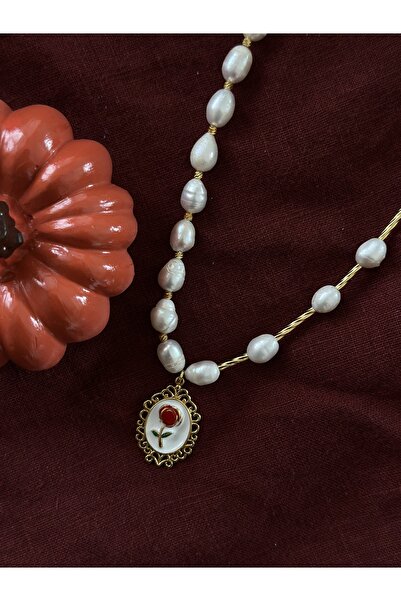 Butik İnci Rose Kolye