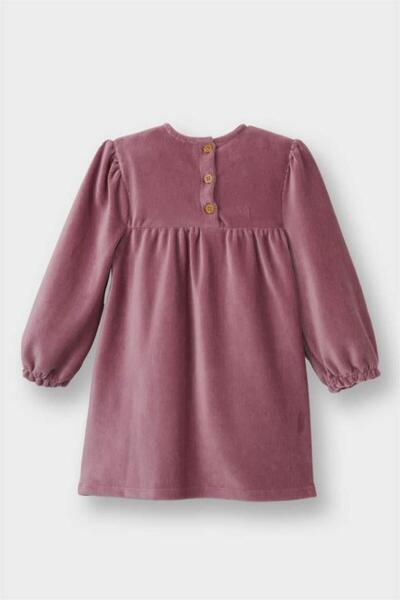 DeFacto Baby Girl Long Sleeve Velvet Dress with Bow Detail (25 Wn)