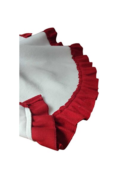 MODA NUR Christmas Tree Skirt, Pine Tree Foot Mat Cover, White Color, Plush 77 cm