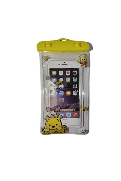 SOFAL Kids Waterproof, Snowproof Universal Phone/Documents Pouch with Cord, Bear, Yellow