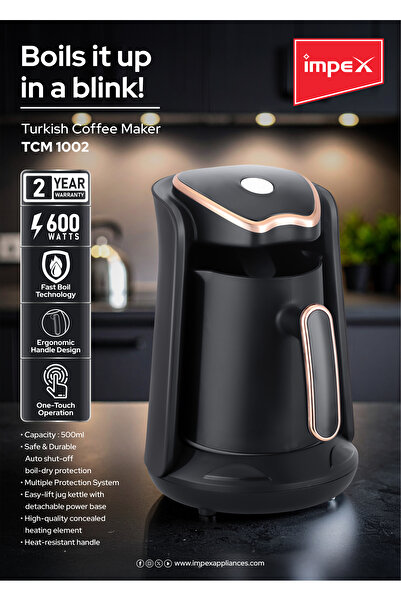 İMPEX ماكينة القهوة التركية 600 واط (TCM1002)