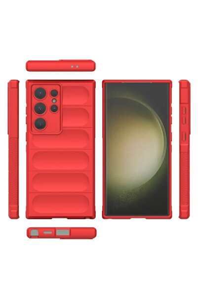 SOFAL Case for Samsung Galaxy S23 Ultra H116, Polyurethane, Red