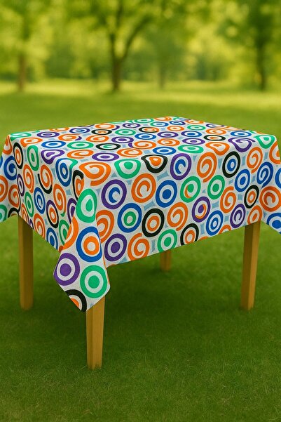 Budi Tablecloth & Picnic Cloth - Raschel Fabric 120 cm X 160 cm - Multi-Colored Patterned