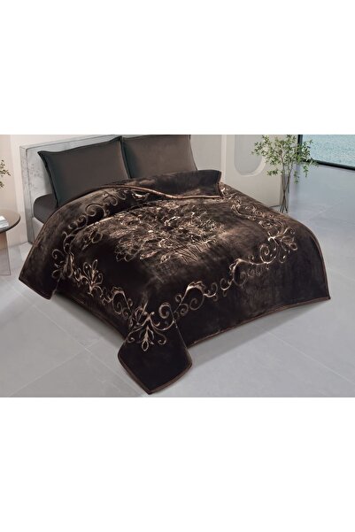 Gerenic 5 kg double blanket, two layers, engraved side and plain side, super soft texture, king size 220*240 cm