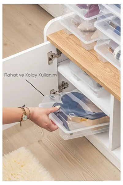 sonnenflügel 5 Adet Kadın-Çocuk Ayakkabı Kutusu Şeffaf Düzenleyici Organizer ...